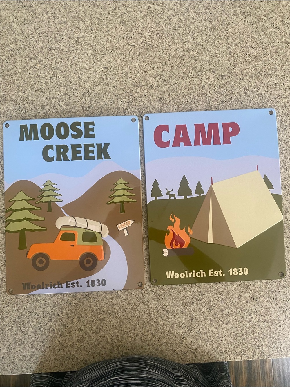Woolrich Moose Creek Metal Signs